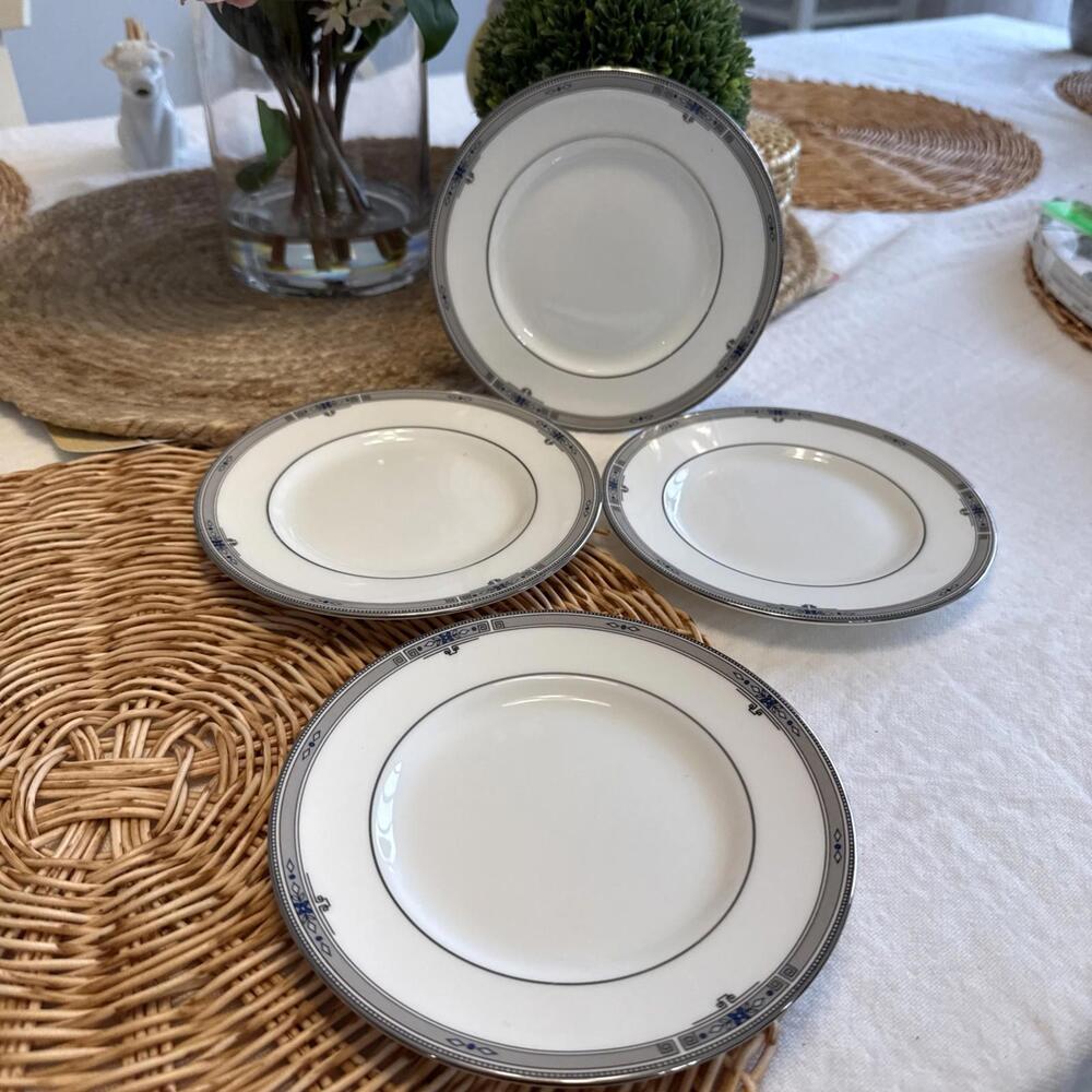 Vintage Wedgwood Bone China Amherst 6" Bread | Appetizer Plates England Set of 4